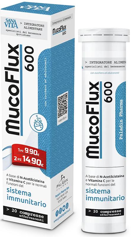 ND Sanavita Mucoflux 600 20 capsule Ef