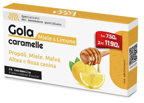 ND Sanavita Gola Miele&lim 24 compresse
