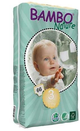 Activa Hygiene Srls Bambo Nature Midi 5-9 kg 66 Pezzi