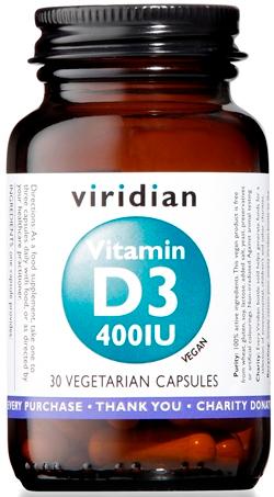 ND Viridian Vitamin D3 400IU 30CP