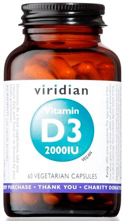 ND Viridian Vitamin D3 2000IU 60C