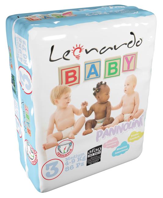 Gruppo Veneziano Leonardo Baby Pannolini 3 86 Pezzi