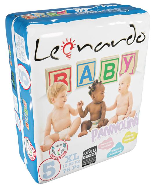 Gruppo Veneziano Leonardo Baby Pannolini 5 76 Pezzi